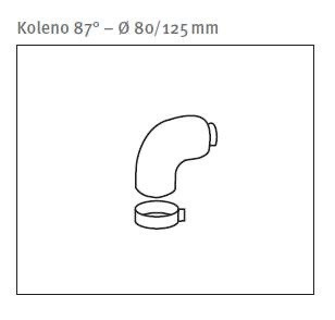 Odkouření PROTHERM Koleno 87° – Ø 80/125 mm