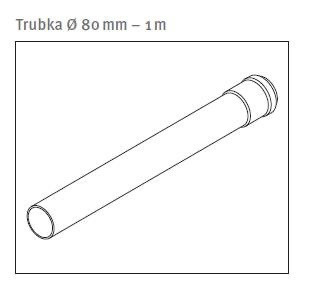 PROTHERM Trubka 1,0 m; 80mm; kondenzační; 0020257027