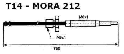 Termočlánek MORA 212 - sporáky typ:1201 - 1235 (11596)