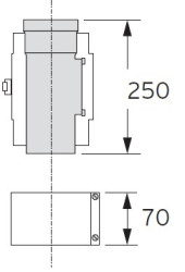Revizní otvor 0,25m Ø 80/125mm, PP, odkouření pro Kondenzační kotle  