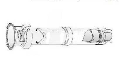 Komínek vertikální Ø 80 mm - (vnější) 