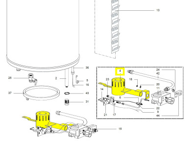 ARISTON Hlavní hořák (80 - 100 l)